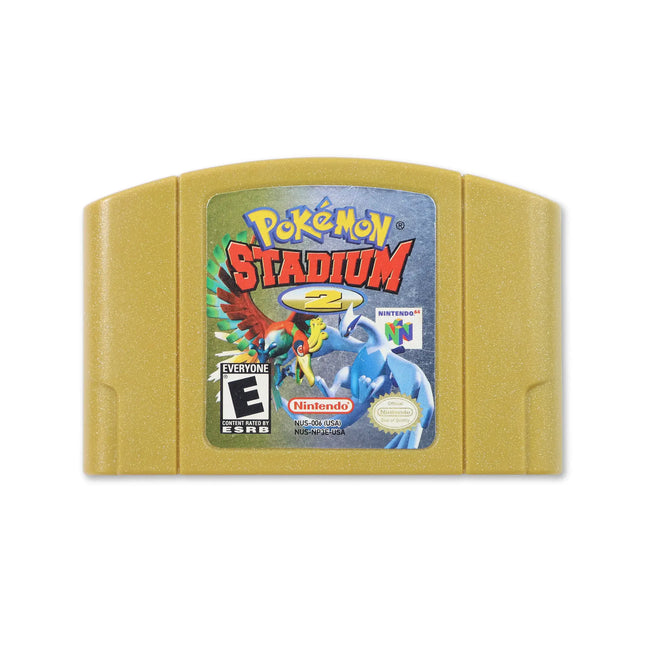 Pokemon Stadium 2 for Nintendo N64 - Cartridge front with label - Game only.