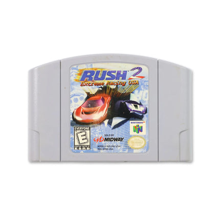 RUSH 2 for Nintendo N64 - Cartridge front with label - Game only.