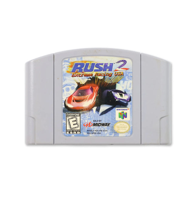 RUSH 2 for Nintendo N64 - Cartridge front with label - Game only.