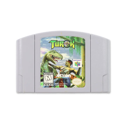 Turok Dinosaur Hunter for Nintendo N64 - Cartridge front with label - Game only.