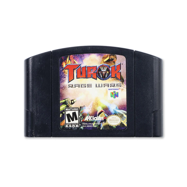 Turok Rage Wars for Nintendo N64 - Cartridge front with label - Game only.