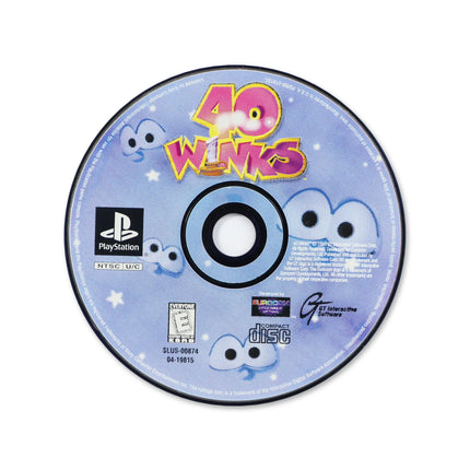 40 Winks for Sony PlayStation - Disc front with label - Game only.