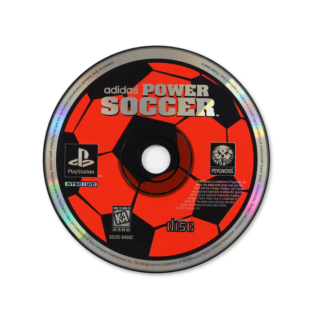 Adidas Power Soccer for Sony PlayStation - Disc front with label - Game only.