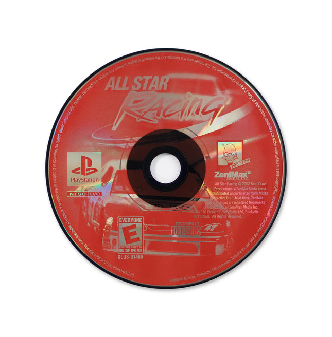 All-Star Racing for Sony PlayStation - Disc front with label - Game only.