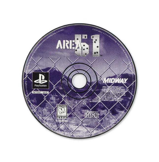 Area 51 for Sony PlayStation - Disc front with label - Game only.