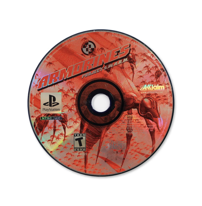 Armorines Project SWARM for Sony PlayStation - Disc front with label - Game only.
