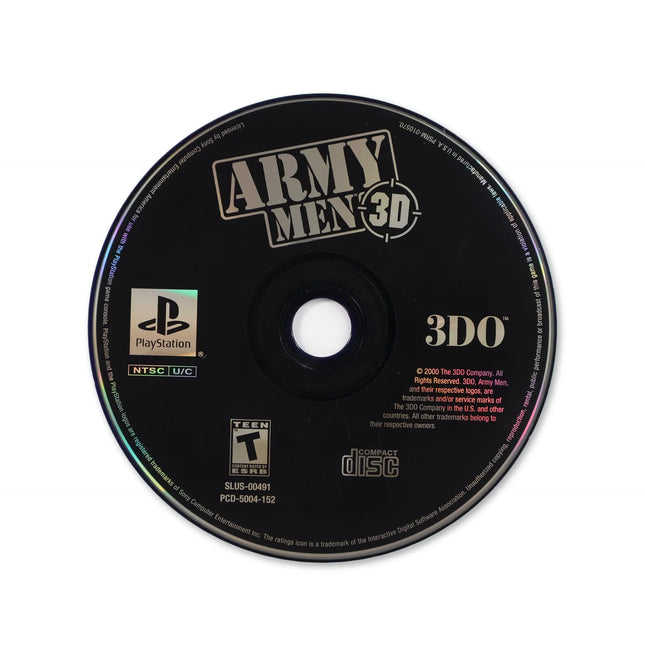 Army Men 3D [Greatest Hits] for Sony PlayStation - Disc front with label - Game only.