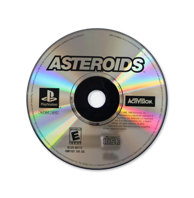 Asteroids [Greatest Hits] for Sony PlayStation - Disc front with label - Game only.