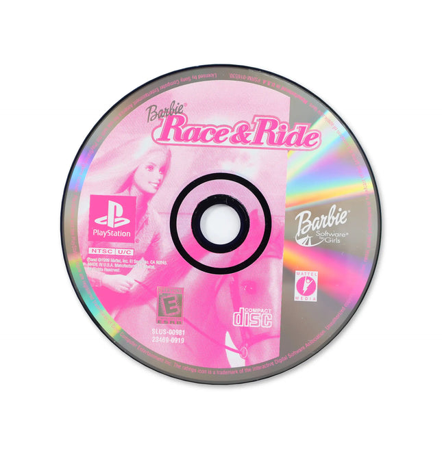 Barbie Race and Ride for Sony PlayStation - Disc front with label - Game only.