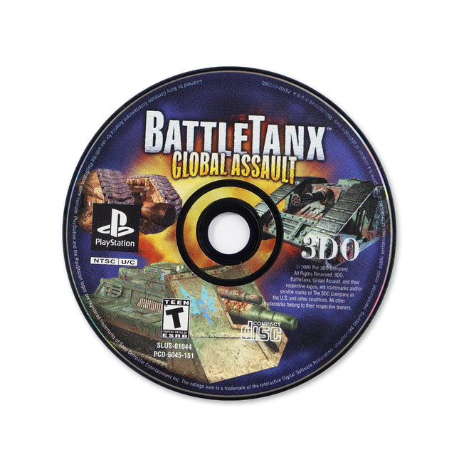Battletanx Global Assault for Sony PlayStation - Disc front with label - Game only.