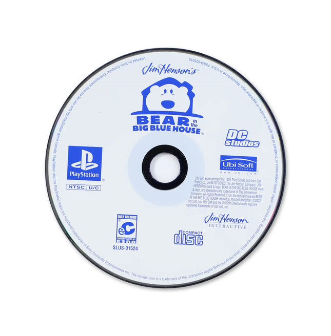 Bear in the Big Blue House for Sony PlayStation - Disc front with label - Game only.
