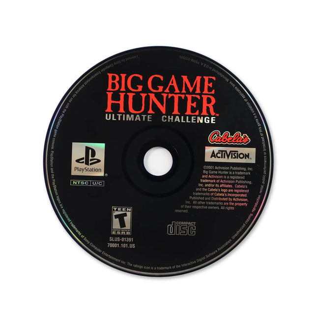 Big Game Hunter Ultimate Challenge for Sony PlayStation - Disc front with label - Game only.
