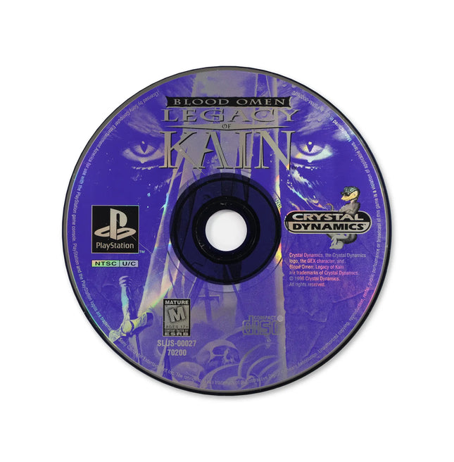 Blood Omen: Legacy of Kain for Sony PlayStation - Disc front with label - Game only.
