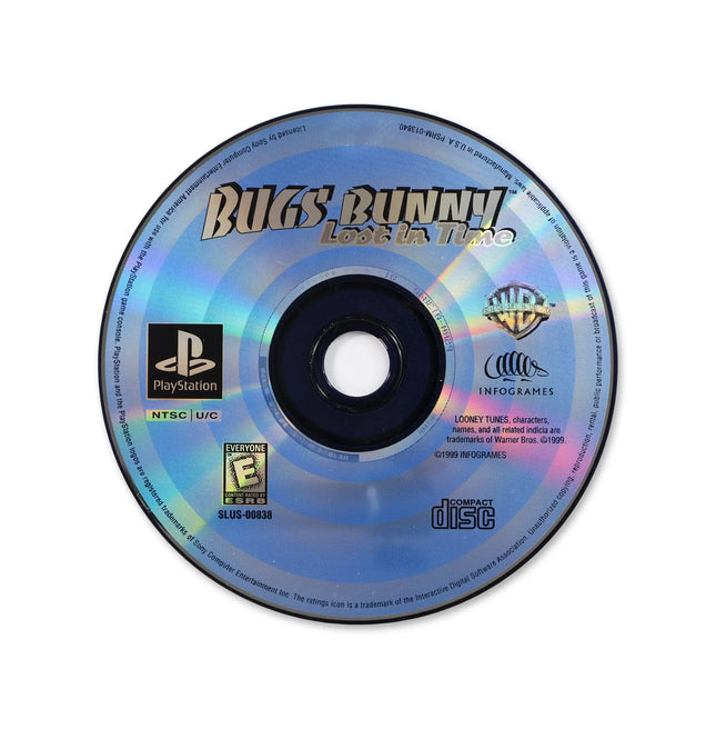 Bugs Bunny Lost in Time for Sony PlayStation - Disc front with label - Game only.