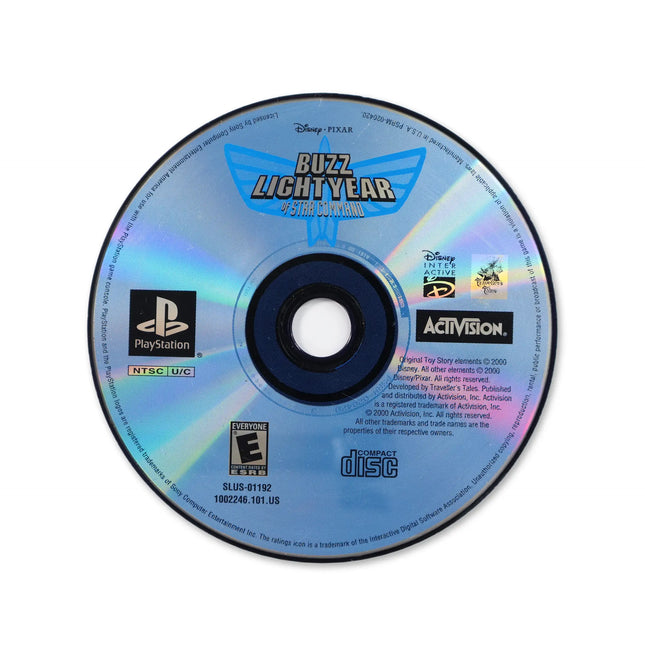 Buzz Lightyear of Star Command for Sony PlayStation - Disc front with label - Game only.