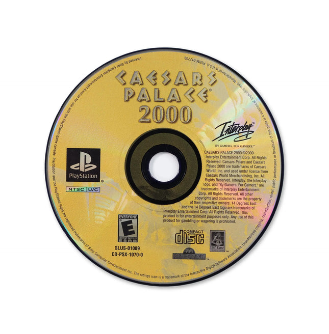 Caesar's Palace 2000 for Sony PlayStation - Disc front with label - Game only.