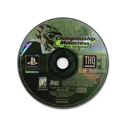 Championship Motocross for Sony PlayStation - Disc front with label - Game only.