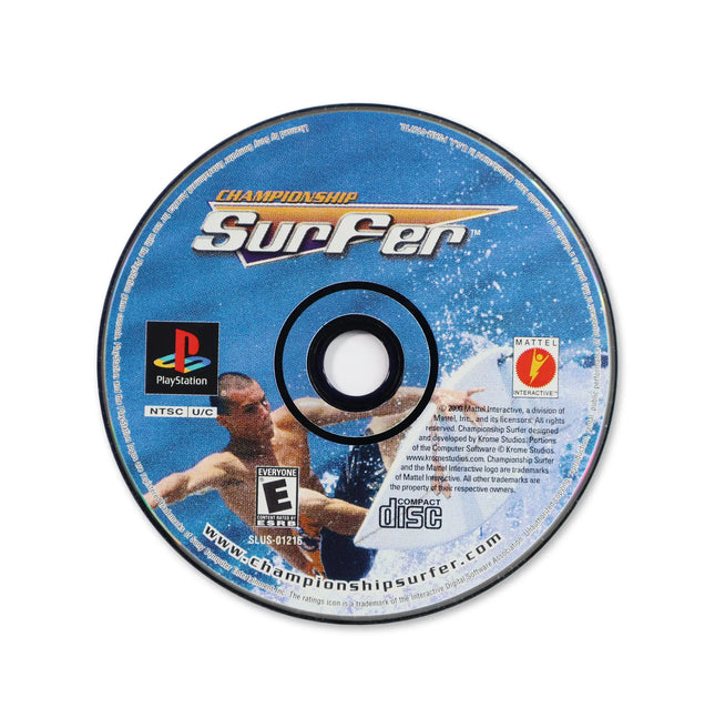 Championship Surfer for Sony PlayStation - Disc front with label - Game only.