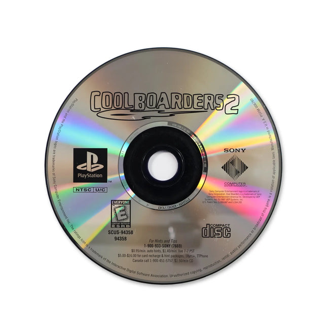 Cool Boarders 2 [Greatest Hits] for Sony PlayStation - Disc front with label - Game only.