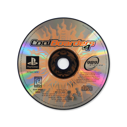 Cool Boarders 4 for Sony PlayStation - Disc front with label - Game only.