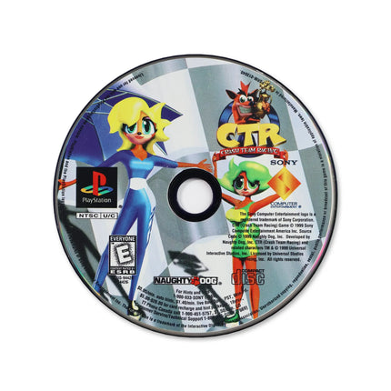 CTR Crash Team Racing for Sony PlayStation - Disc front with label - Game only.