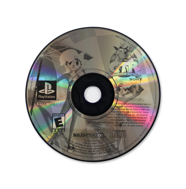 CTR Crash Team Racing [Greatest Hits] for Sony PlayStation - Disc front with label - Game only.