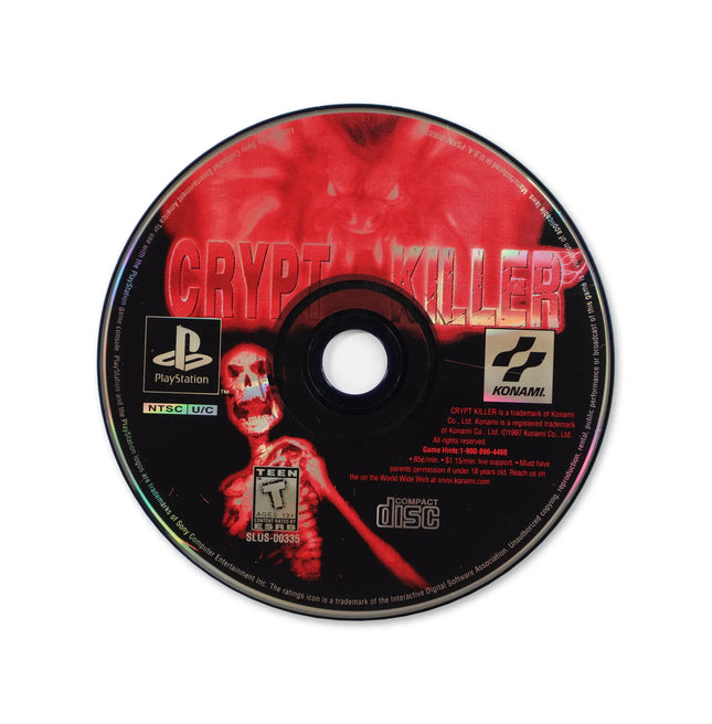 Crypt Killer for Sony PlayStation - Disc front with label - Game only.