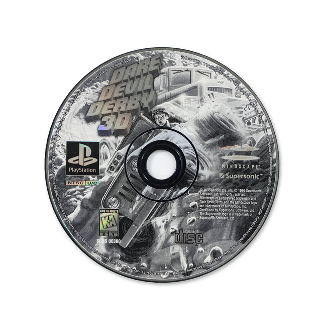 Dare Devil Derby 3D for Sony PlayStation - Disc front with label - Game only.