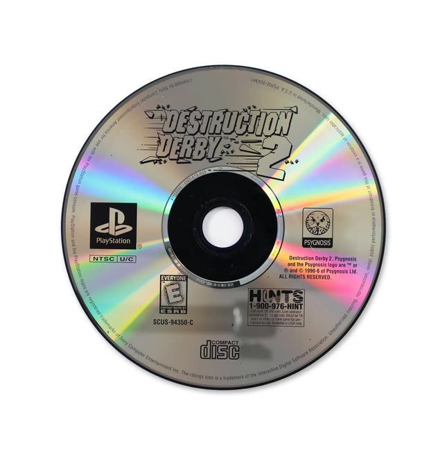 Destruction Derby 2 [Greatest Hits] for Sony PlayStation - Disc front with label - Game only.