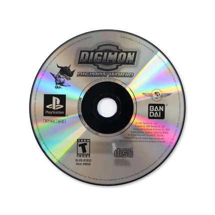 Digimon World for Sony PlayStation - Disc front with label - Game only.