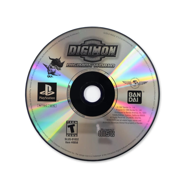 Digimon World for Sony PlayStation - Disc front with label - Game only.
