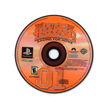 Dukes of Hazzard Racing for Home for Sony PlayStation - Disc front with label - Game only.