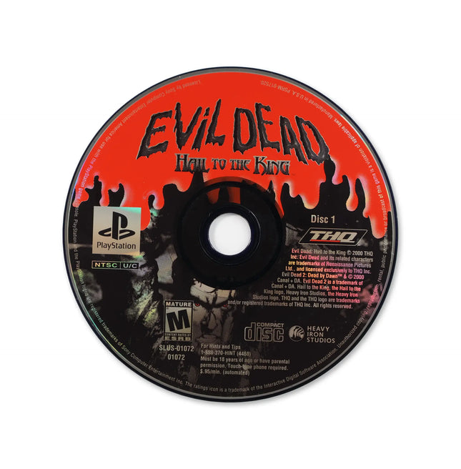 Evil Dead Hail to the King for Sony PlayStation - Disc front with label - Game only.