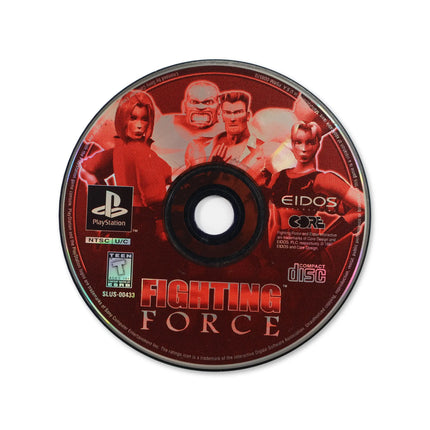 Fighting Force for Sony PlayStation - Disc front with label - Game only.