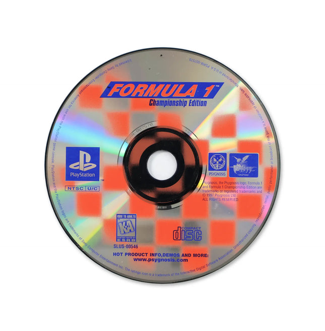 Formula 1 Championship Edition for Sony PlayStation - Disc front with label - Game only.