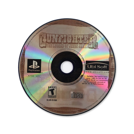 Gunfighter The Legend of Jesse James for Sony PlayStation - Disc front with label - Game only.