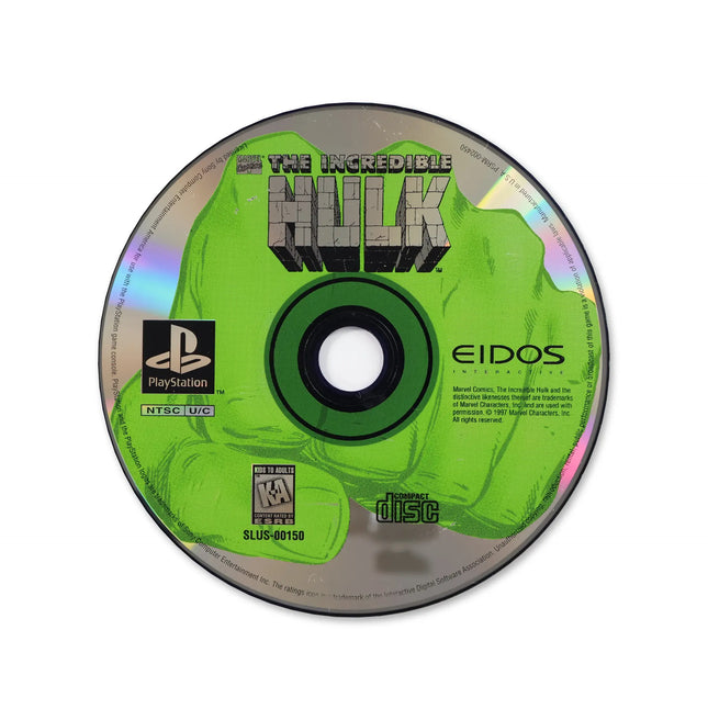 Incredible Hulk The Pantheon Saga for Sony PlayStation - Disc front with label - Game only.