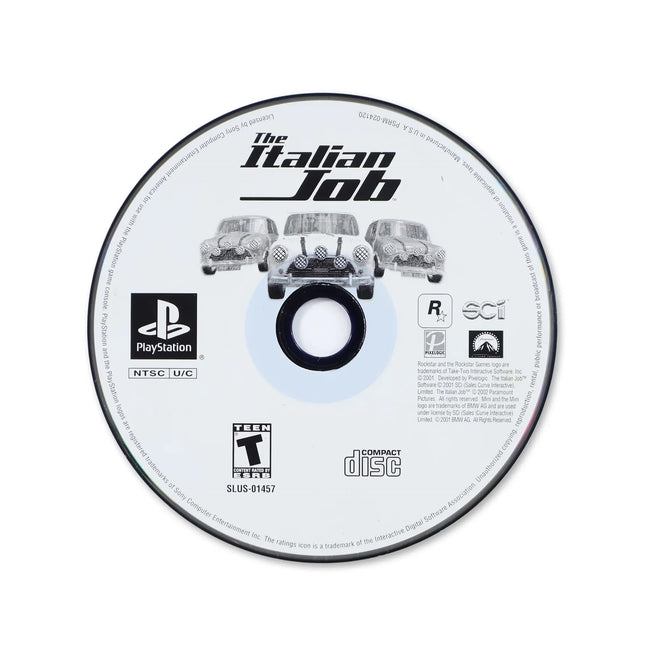Italian Job for Sony PlayStation - Disc front with label - Game only.