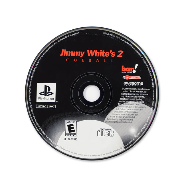 Jimmy White's 2 Cueball for Sony PlayStation - Disc front with label - Game only.