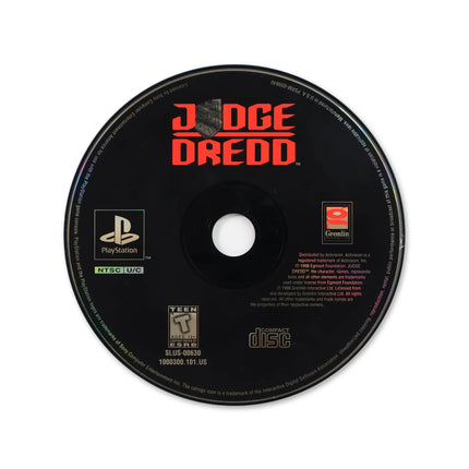Judge Dredd for Sony PlayStation - Disc front with label - Game only.