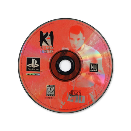 K-1 the Arena Fighters for Sony PlayStation - Disc front with label - Game only.