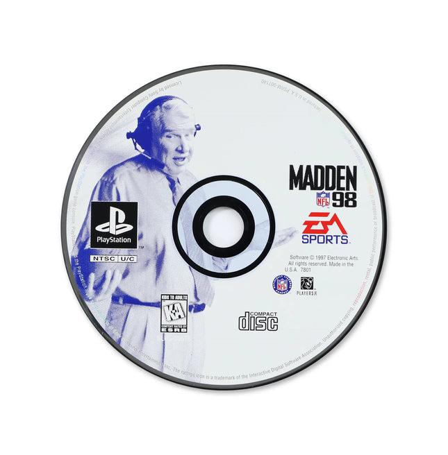 Madden 98 for Sony PlayStation - Disc front with label - Game only.