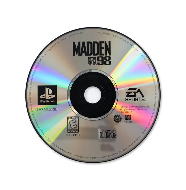 Madden 98 [Greatest Hits] for Sony PlayStation - Disc front with label - Game only.