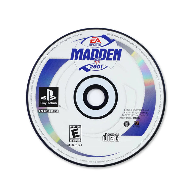 Madden 2001 for Sony PlayStation - Disc front with label - Game only.