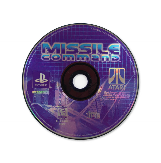 Missile Command for Sony PlayStation - Disc front with label - Game only.
