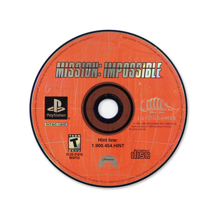 Mission Impossible for Sony PlayStation - Disc front with label - Game only.