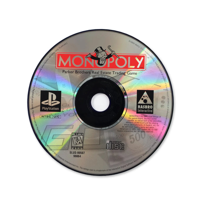 Monopoly for Sony PlayStation - Disc front with label - Game only.