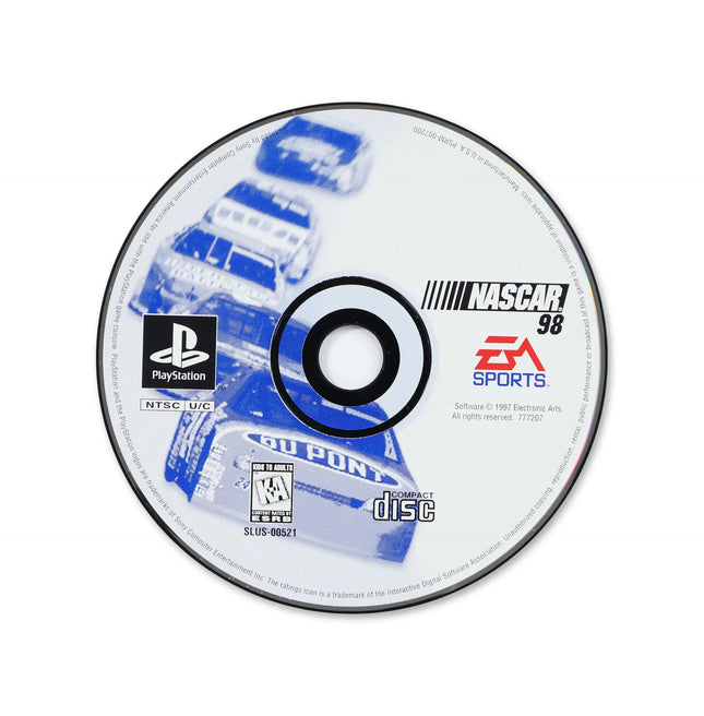 NASCAR 98 for Sony PlayStation - Disc front with label - Game only.