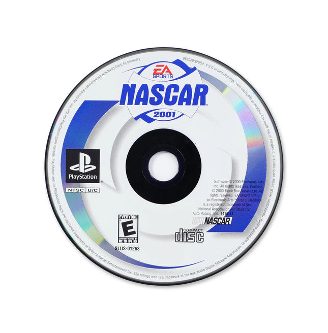 NASCAR 2001 for Sony PlayStation - Disc front with label - Game only.