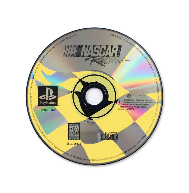 NASCAR Racing for Sony PlayStation - Disc front with label - Game only.